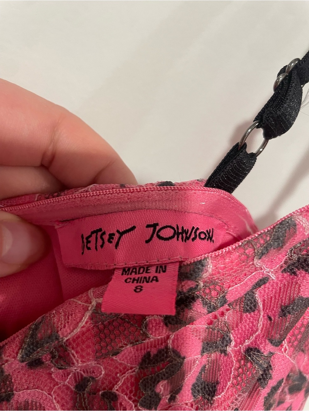 Pink Leopard Print Midi Dress by Betsey Johnson - Picture 3 of 7